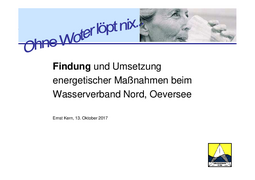 Findungund Umsetzung energetischer Maßnahmen beim Wasserverband Nord, Oeversee herunterladen