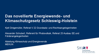 Das novellierte Energiewende- und Klimaschutzgesetz Schleswig-Holstein (EWKG) herunterladen