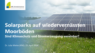 Solarparks auf wiedervernässten Moorböden - Sind Klimaschutz und Stromerzeugung vereinbar? herunterladen