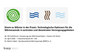 Strom zu Wärme in der Praxis: Technologische Optionen für die Wärmewende in zentralen und dezentralen Versorgungsgebieten herunterladen