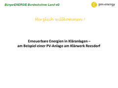 Erneuerbare Energien in Kläranlagen am Beispiel einer PV-Anlage am Klärwerk Reesdorf  herunterladen