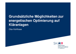 Grundsätzliche Möglichkeiten zur energetischen Optimierung auf Kläranlagen herunterladen