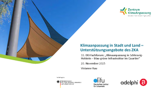 Klimaanpassung in Stadt und Land – Unterstützungsangebote des Zentrums für Klimaanpassung herunterladen