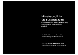 Klimafreundliche  Siedlungsplanung herunterladen