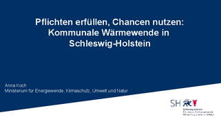 Plichten erfüllen, Chancen nutzen: Kommunale Wärmewende in Schleswig-Holstein herunterladen