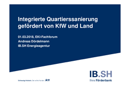 Integrierte Quartierssanierung gefördert von KfW und Land  herunterladen