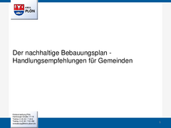 Der nachhaltige Bebauungsplan - Handlungsempfehlungen für Gemeinden  herunterladen